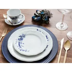 Aparelho Jantar e Chá 20 Peças Porcelana Schmidt - Dec. Cora 2267