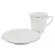 Xícara Chá com Pires Porcelana Schmidt - Dec. Filetado Prata Itamaraty 0012