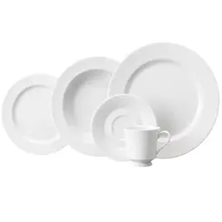 Aparelho Jantar e Chá 20 Peças Porcelana Schmidt - Dec. Noiva 2248