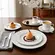 Aparelho Jantar Chá e Café 28 Peças Porcelana Schmidt - Dec. Martha 2309