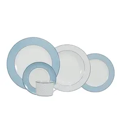 Aparelho Jantar e Chá 20 Peças Porcelana Schmidt - Dec. Maitê 2264