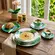 Aparelho Jantar Chá e Café 42 Peças Porcelana Schmidt - Dec. Patrícia