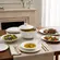 Aparelho de Jantar 41 Peças Porcelana Schmidt - Dec. Filetado Ouro Itamaraty 0010