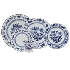 Aparelho Jantar e Chá 20 Peças Porcelana Schmidt - Dec. Cebolinha 2617