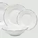 Aparelho de Jantar 41 Peças Porcelana Schmidt - Dec. Filetado Prata Pomerode 0012