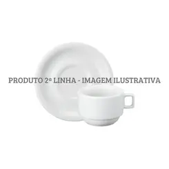 Xicara Chá com Pires Porcelana Schmidt - Mod. Protel 073 2ª Linha