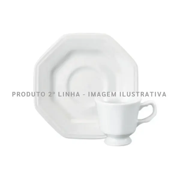 Xicara Café com Pires Porcelana Schmidt - Mod. Prisma 077 2ª Linha