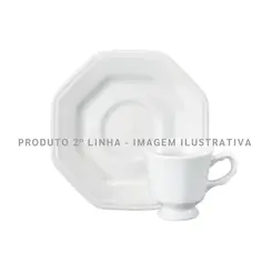Xicara Café com Pires Porcelana Schmidt - Mod. Prisma 077 2ª Linha