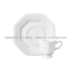 Xicara Café com Pires Porcelana Schmidt - Mod. Prisma 077 2ª Linha