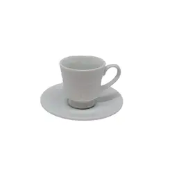 Xicara Café com Pé com Pires Porcelana Schmidt - Mod. Waves 100