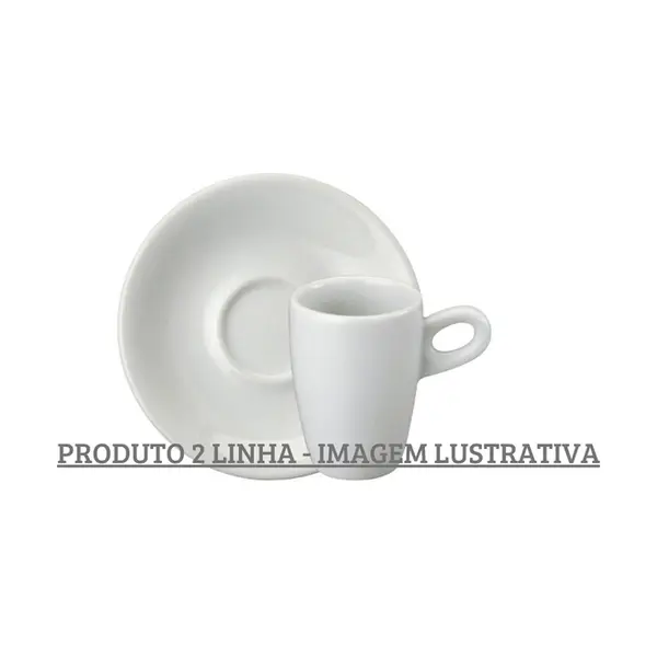 Xicara Café com Pires Porcelana Schmidt - Mod. Sofia Alta 905 2ª Linha
