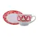 Xícara Chá com Pires 200ml Porcelana Schmidt - Dec. Helena 2283