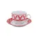 Xícara Chá com Pires 200ml Porcelana Schmidt - Dec. Helena 2283