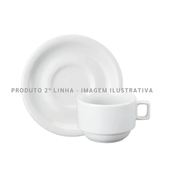 Xícara Café com Pires Porcelana Schmidt - Mod. Protel 073 2ª Linha