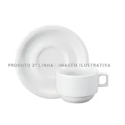 Xícara Café com Pires Porcelana Schmidt - Mod. Protel 073 2ª Linha