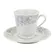 Xícara Chá com Pires 200ml Porcelana Schmidt - Dec. Tássia 2274