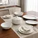 Aparelho de Jantar 41 Peças Porcelana Schmidt - Dec. Itamaraty Filetado Prata 0012