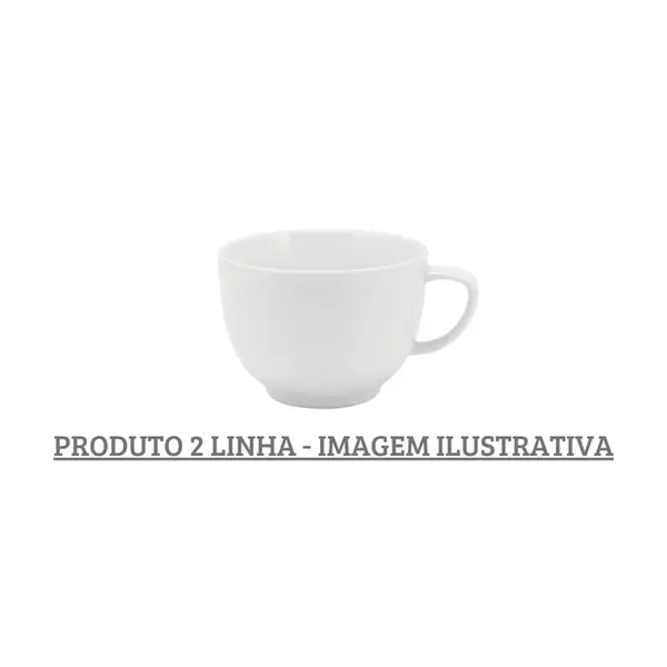 Xicara Chá sem Pires Porcelana Schmidt - Mod. Arcos 240 2ª Linha