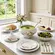 Aparelho de Jantar 41 Peças Porcelana Schmidt - Dec. Eterna E351