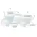 Aparelho Chá e Café 53 Peças Porcelana Schmidt - Dec. Filetado Prata Pomerode 0012