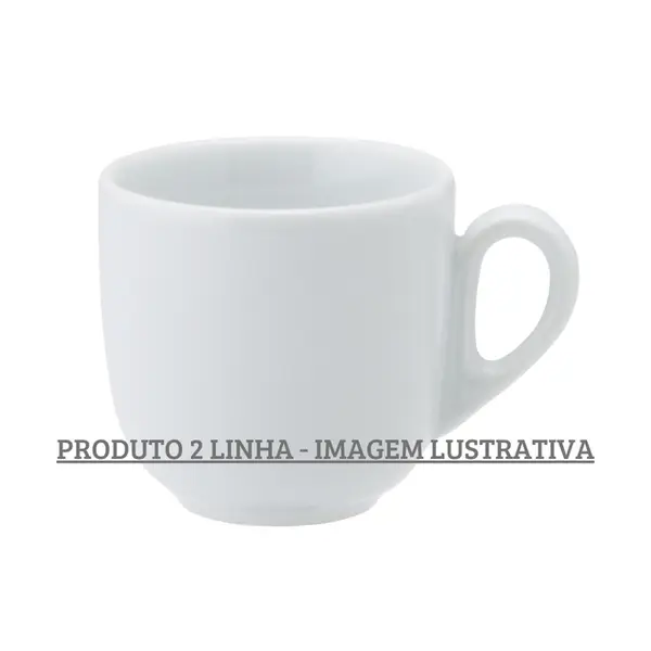 Xicara Chá sem Pires Porcelana Schmidt - Mod. Pampa 125 2ª Linha