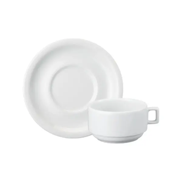 Xicara Café com Leite com Pires Porcelana Schmidt - Mod. Protel 073