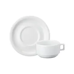 Xicara Café com Leite com Pires Porcelana Schmidt - Mod. Protel 073