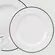Aparelho Jantar e Chá 30 Peças Porcelana Schmidt - Dec. Filetado Prata Itamaraty 0012