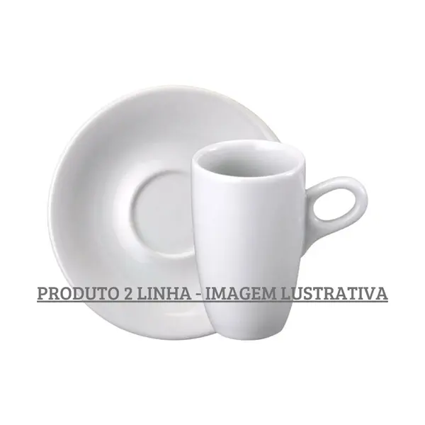 Xicara Chá com Pires Porcelana Schmidt - Mod. Sofia Alta 905 2ª Linha