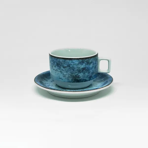 Xícara Chá Com Pires 200ml Porcelana Schmidt - Dec. Ágata