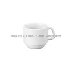 Xicara Chá sem Pires Porcelana Schmidt - Mod. Cilíndrica 007 2ª Linha