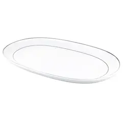 Travessa Rasa Oval 36cm Porcelana Schmidt - Dec. Renda Branca 0163