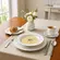 Aparelho Jantar e Chá 30 Peças Porcelana Schmidt - Dec. Renda Branca 0163