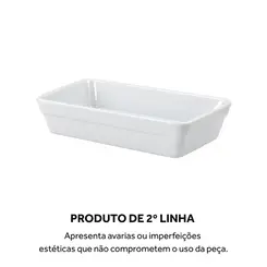 Forma Retangular com Alça 24 cm Porcelana Schmidt - Mod. Calorama 2ª Linha