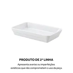 Forma Retangular com Alça 40 cm Porcelana Schmidt - Mod. Calorama 2ª Linha