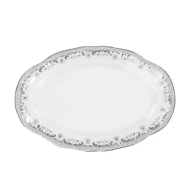Travessa Rasa Oval 28cm Porcelana Schmidt - Dec. Saint Germain 2210