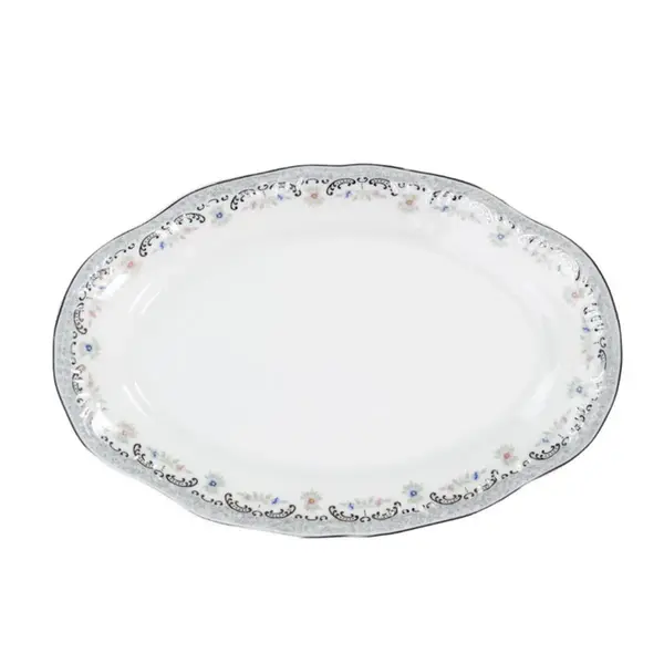 Travessa Rasa Oval 28cm Porcelana Schmidt - Dec. Saint Germain 2210