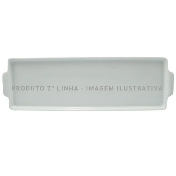 Bandeja com Alça 40 cm Porcelana Schmidt - Mod. Couvert 2ª Linha