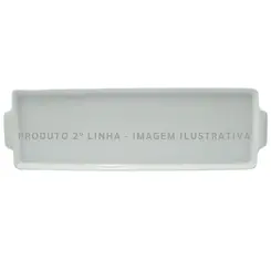 Bandeja com Alça 40 cm Porcelana Schmidt - Mod. Couvert 2ª Linha
