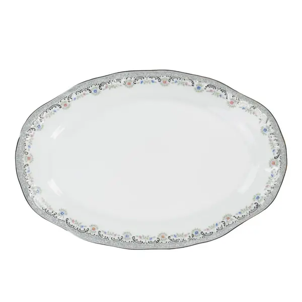 Travessa Rasa Oval 36cm Porcelana Schmidt - Dec. Saint Germain 2210