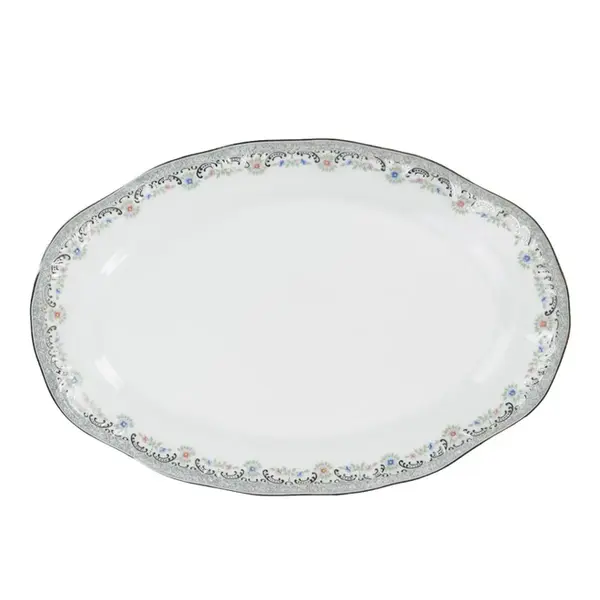 Travessa Rasa Oval 36cm Porcelana Schmidt - Dec. Saint Germain 2210