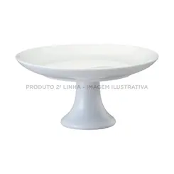 Prato Bolo com Base 30 cm Porcelana Schmidt - Mod. Aba Estreita 2° LINHA
