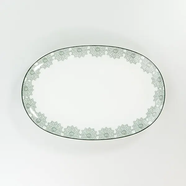 Travessa Rasa Oval 28 cm Porcelana Schmidt - Dec. Taís 2247