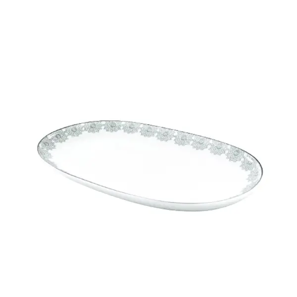 Travessa Rasa Oval 36cm Porcelana Schmidt - Dec. Taís 2247