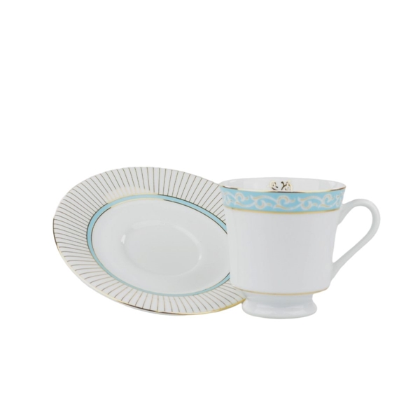 Aparelho de Chá e Café Porcelana Schmidt 53 peças - Dec. Audrey 2251 -  SCHMIDT