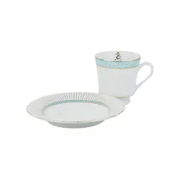Xícara Café com Pires Porcelana Schmidt - Dec. Audrey 2251