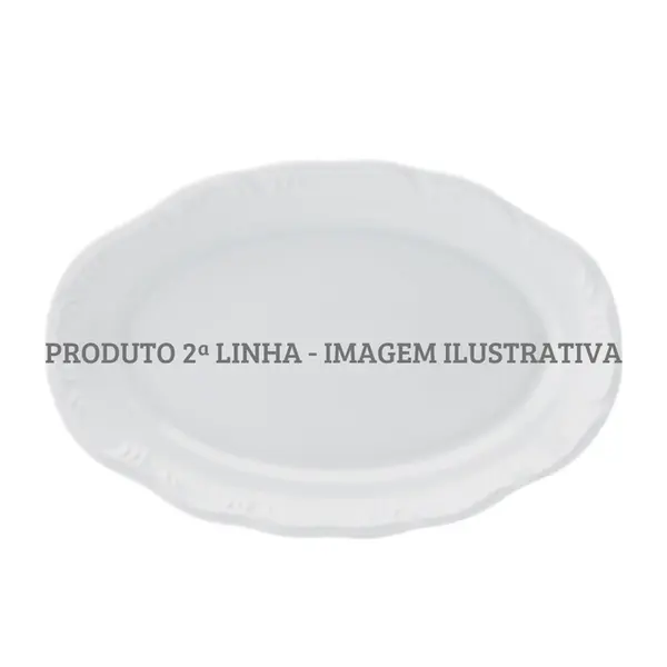 Travessa Rasa Oval 28cm Porcelana Schmidt - Mod. Pomerode 114 2ª Linha