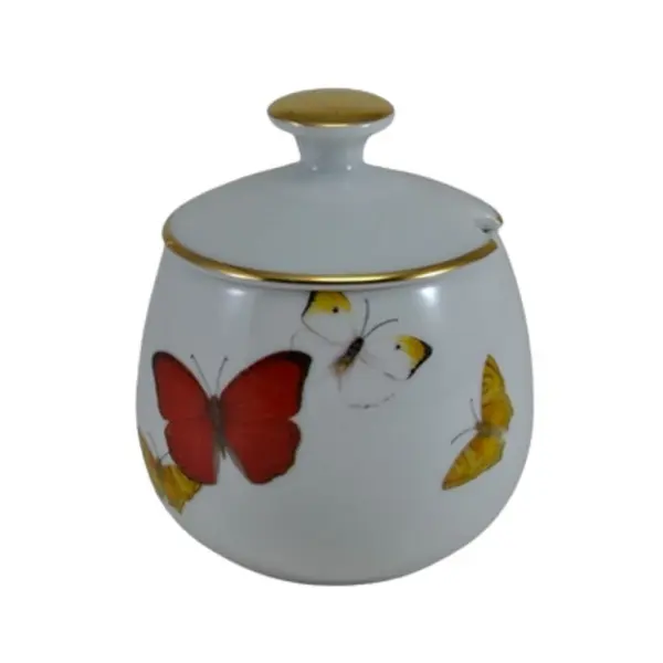 Açucareiro Porcelana Schmidt - Dec. Borboletas