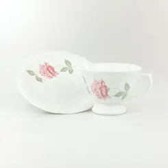 Xícara Chá Com Pires 200 ml Porcelana Schmidt - Dec. Olga 2° LINHA