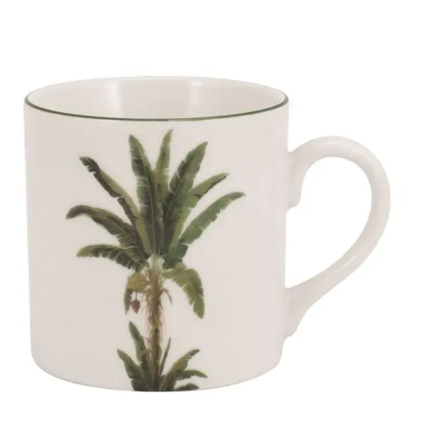 Caneca Grande Porcelana Schmidt - Dec. Palmeira 2258